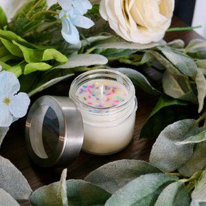Soy candle with sprinkles